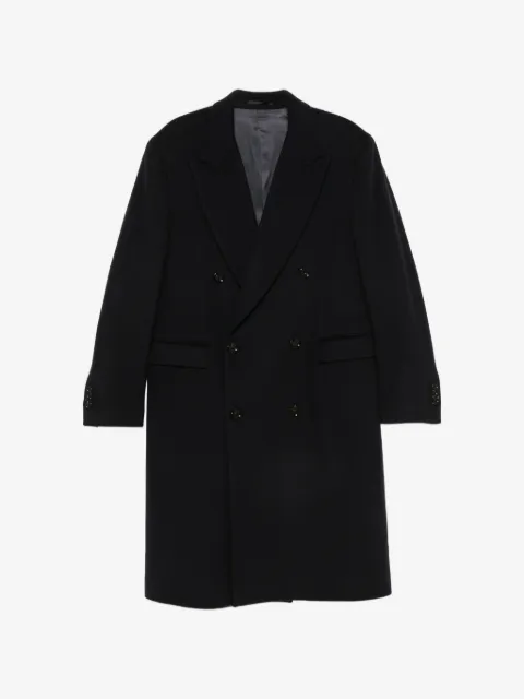 Lardini double-breasted peak-lapel coat