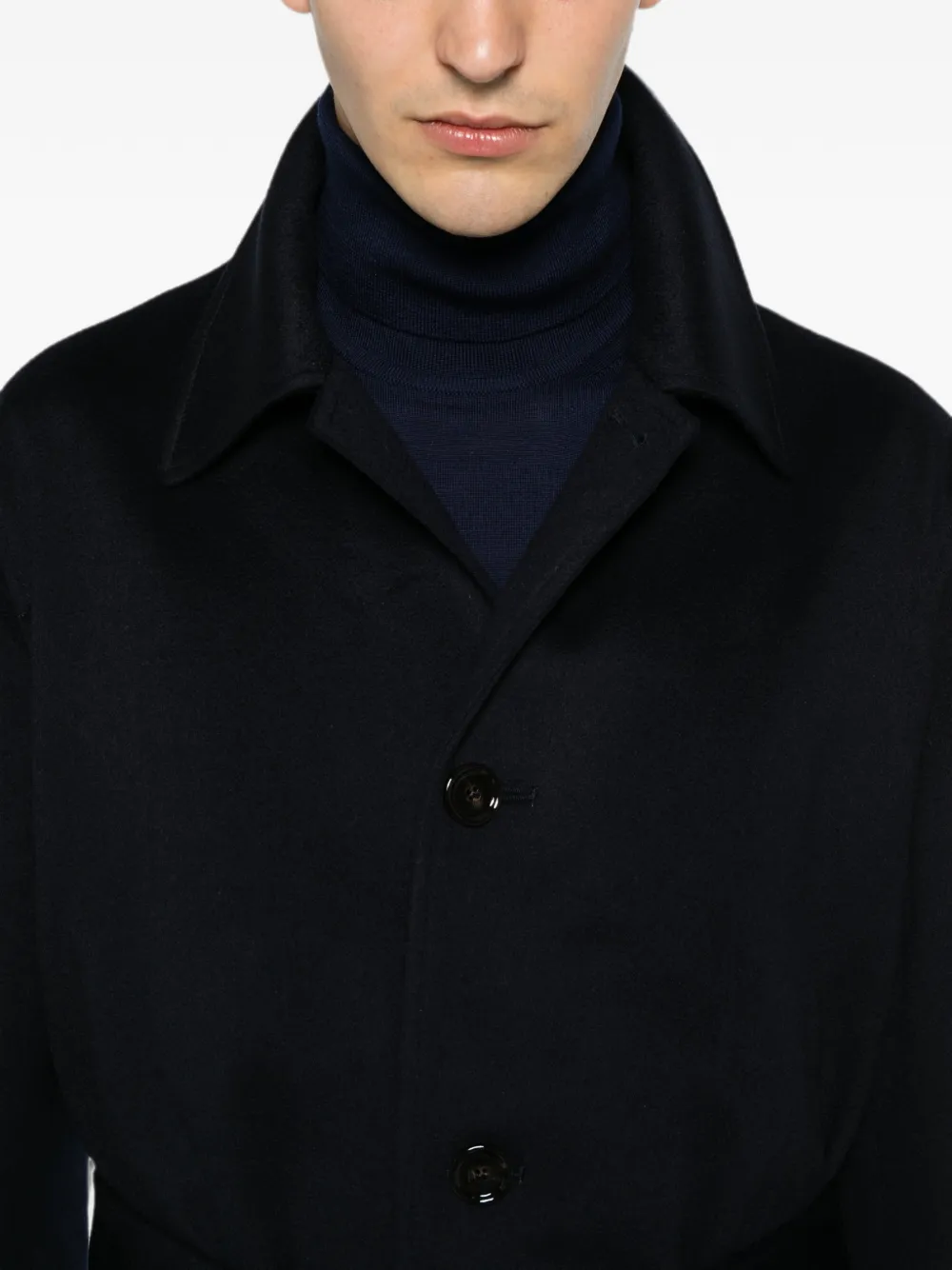 Lardini Jas met ceintuur en knopen Blauw