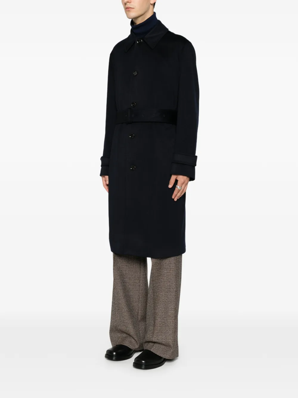 Lardini Jas met ceintuur en knopen Blauw
