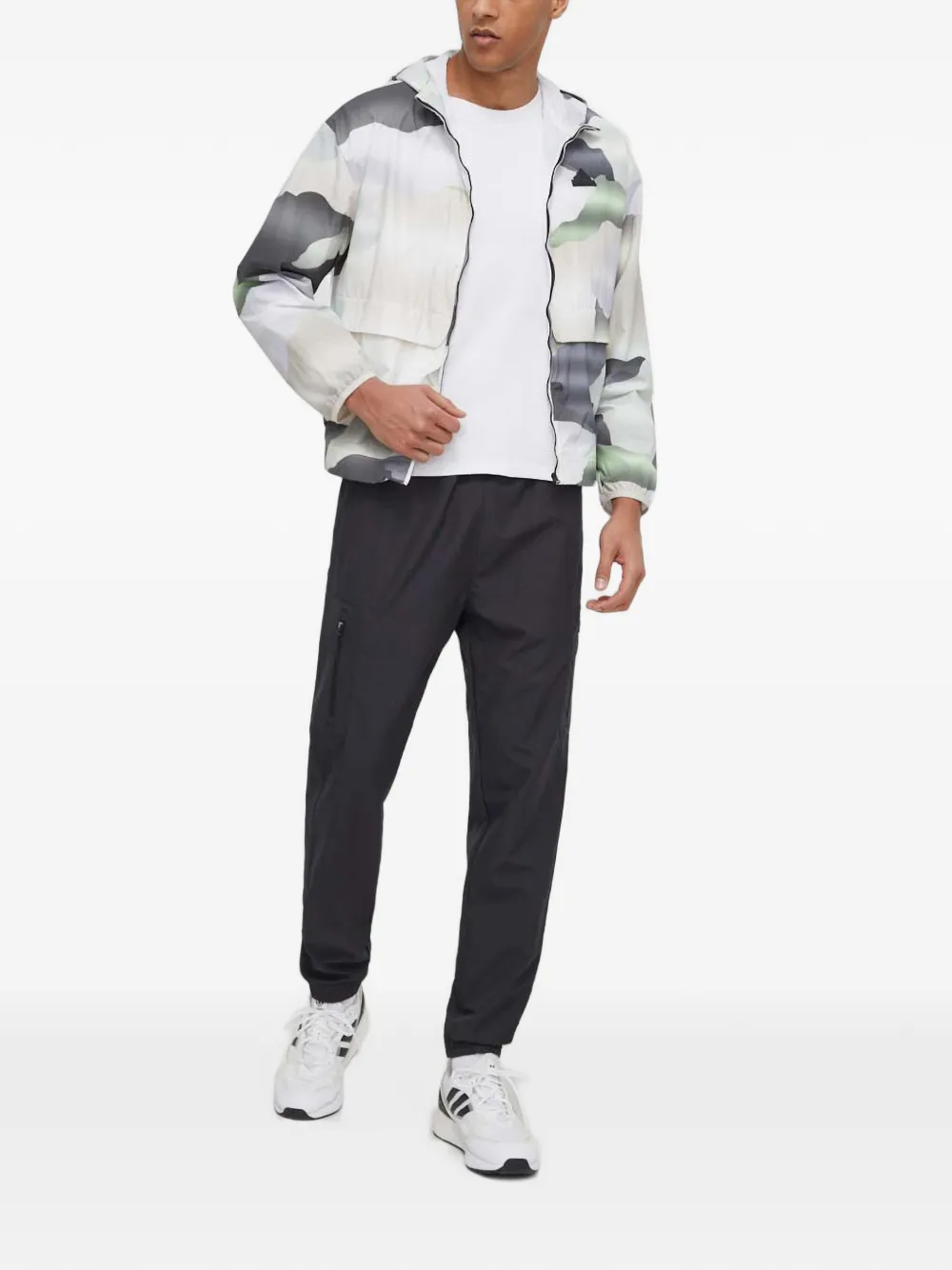 adidas belted zip-pocket track pants Zwart
