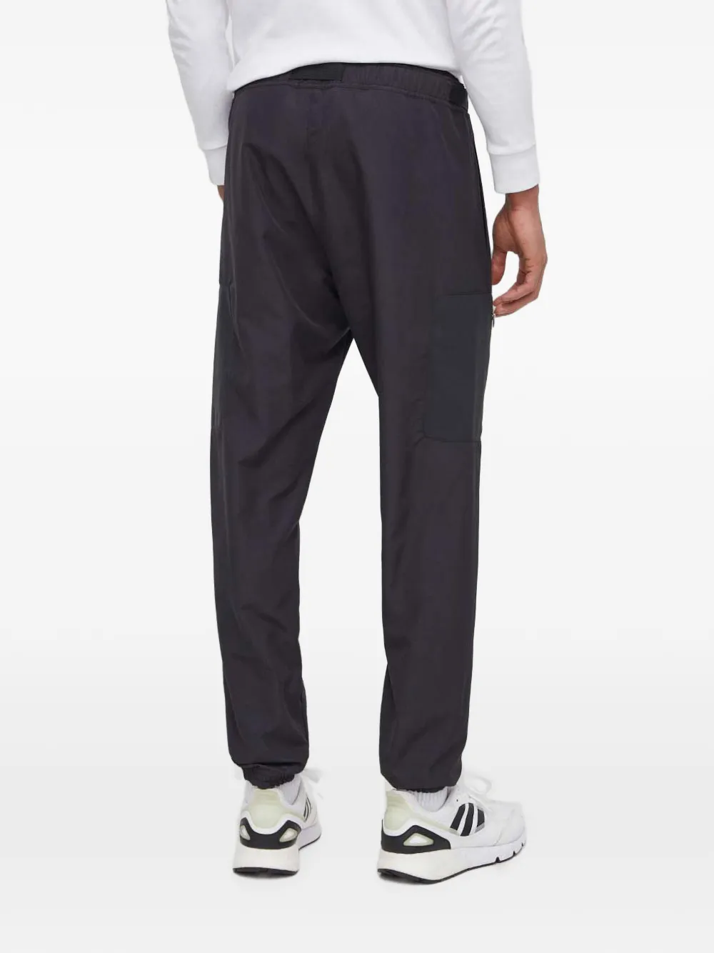 adidas belted zip-pocket track pants Zwart
