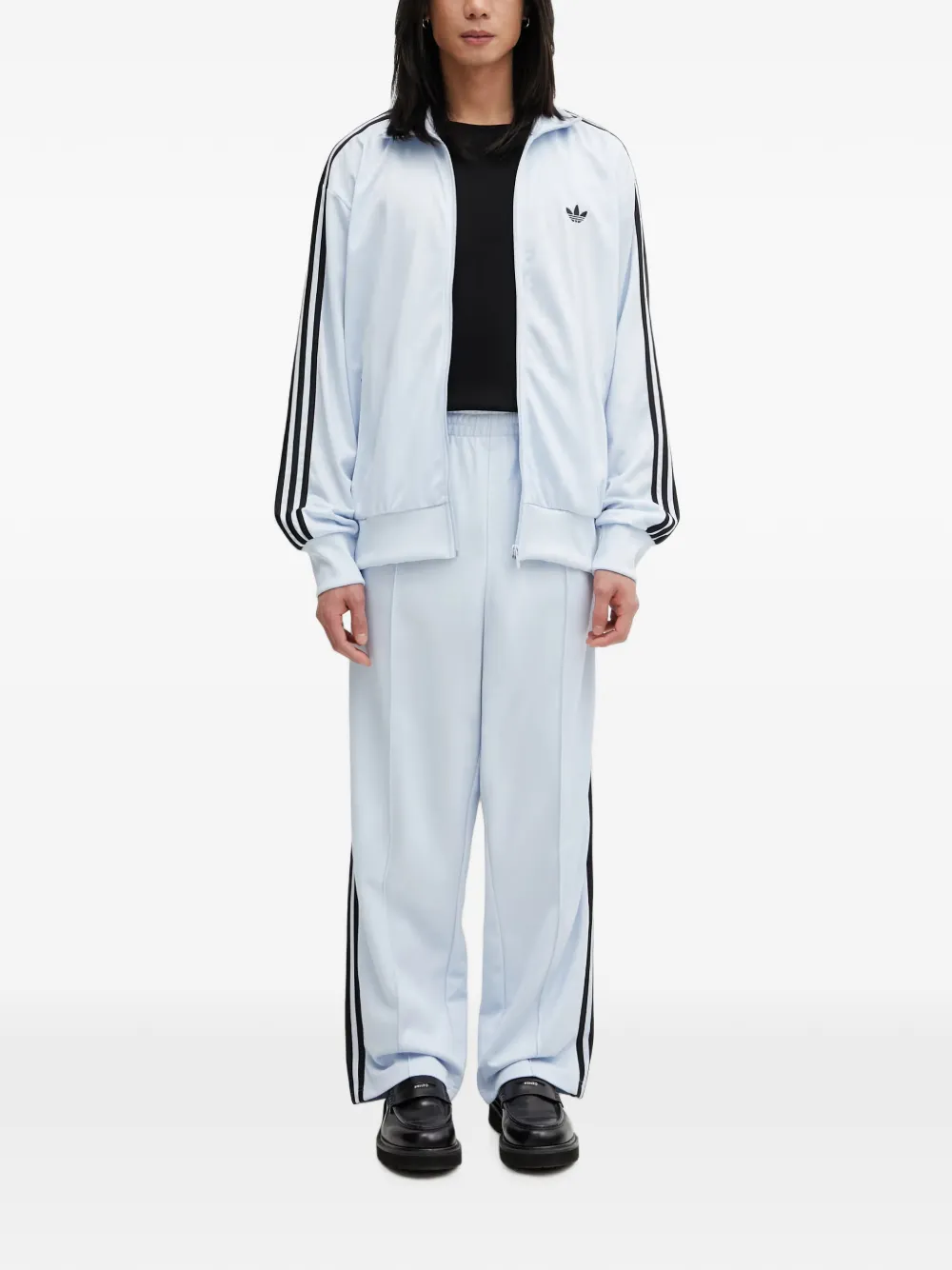 adidas side-stripe track pants Blauw