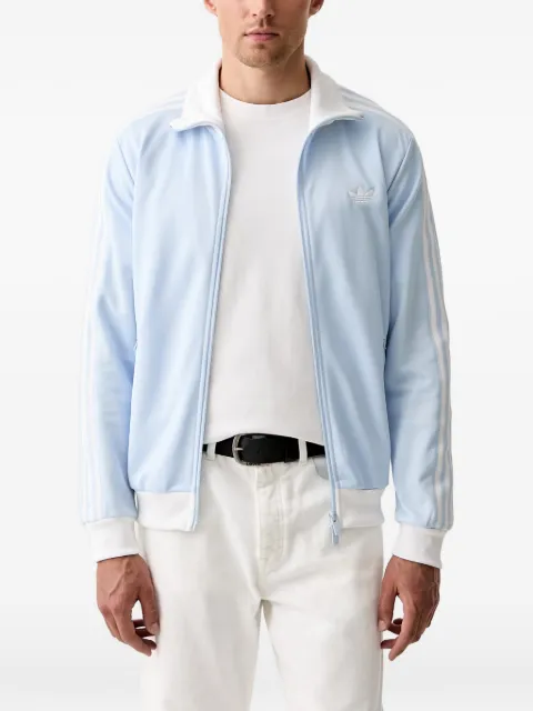 adidas embroidered-logo zip-up jacket