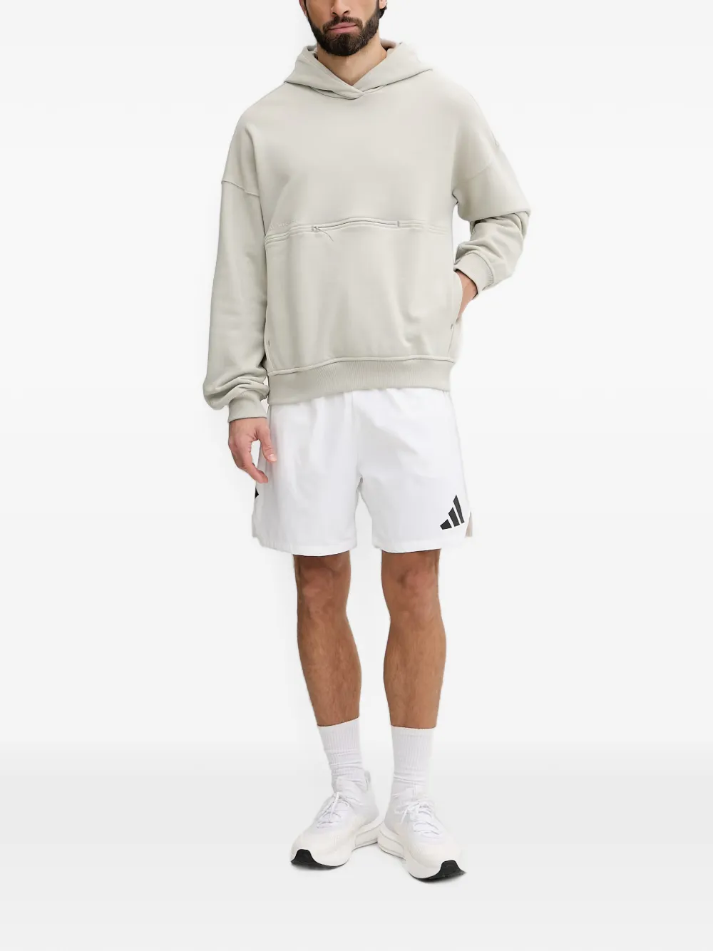 adidas x Hermanos Koumori drop-shoulder hoodie Grijs