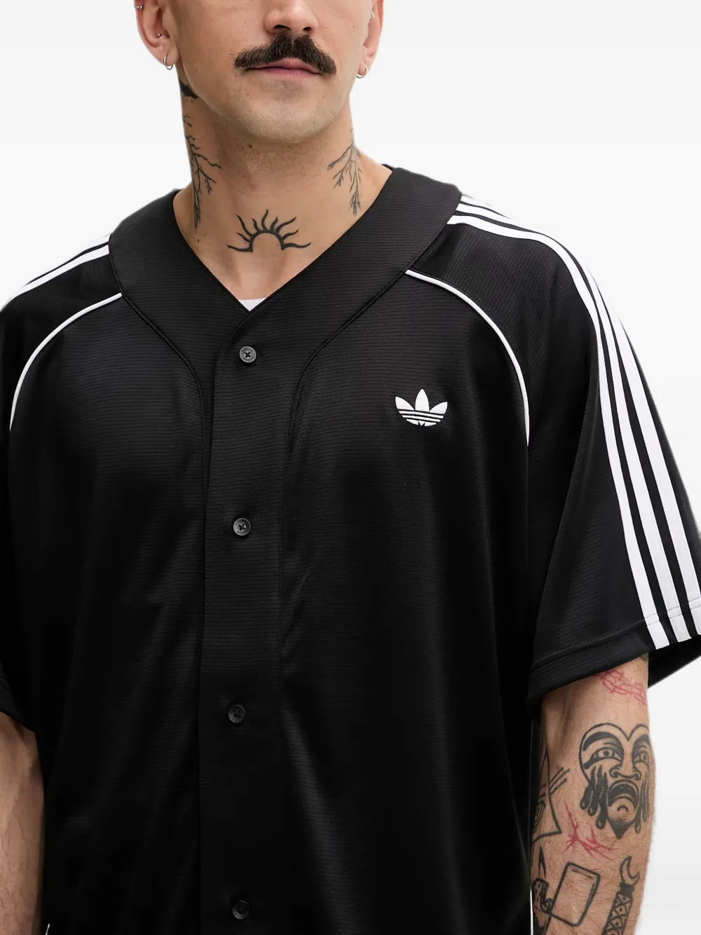 adidas Adicolor short-sleeve baseball shirt Zwart