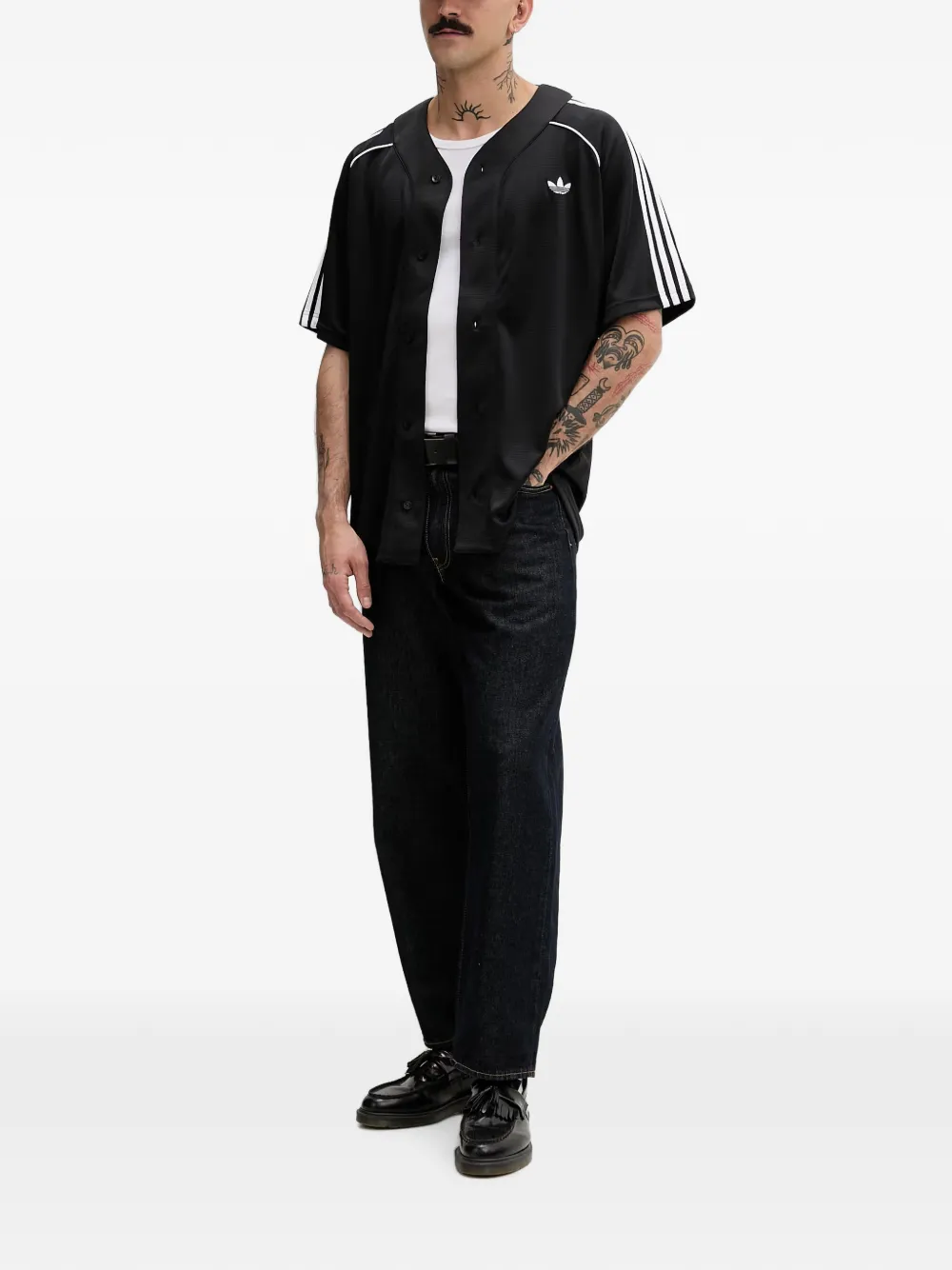 adidas Adicolor short-sleeve baseball shirt Zwart