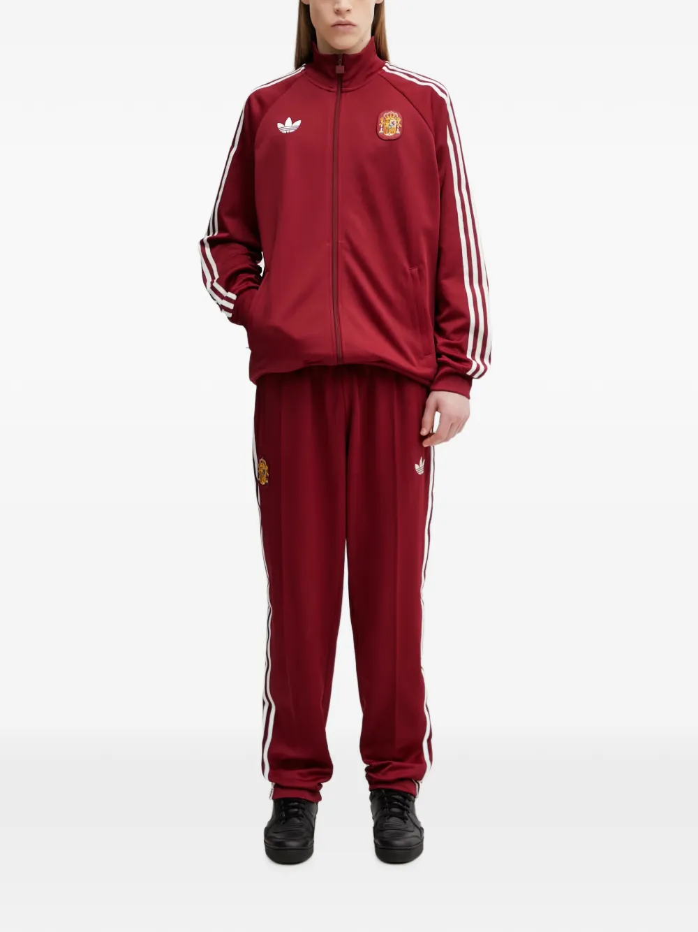 adidas Spain Originals logo-embroidered track jacket Rood