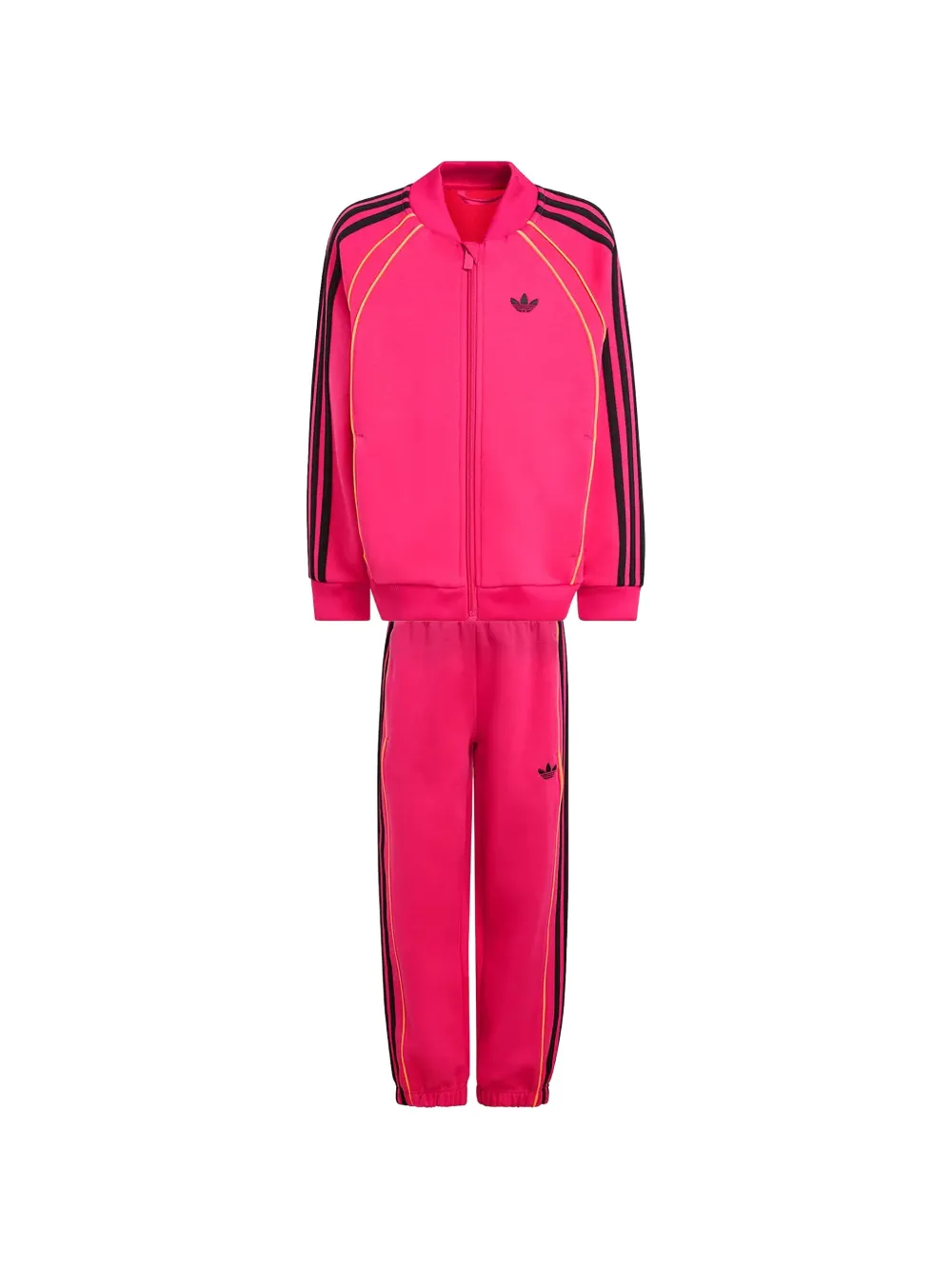 adidas Kids Spacer logo-embroidered striped tracksuit - Rosa