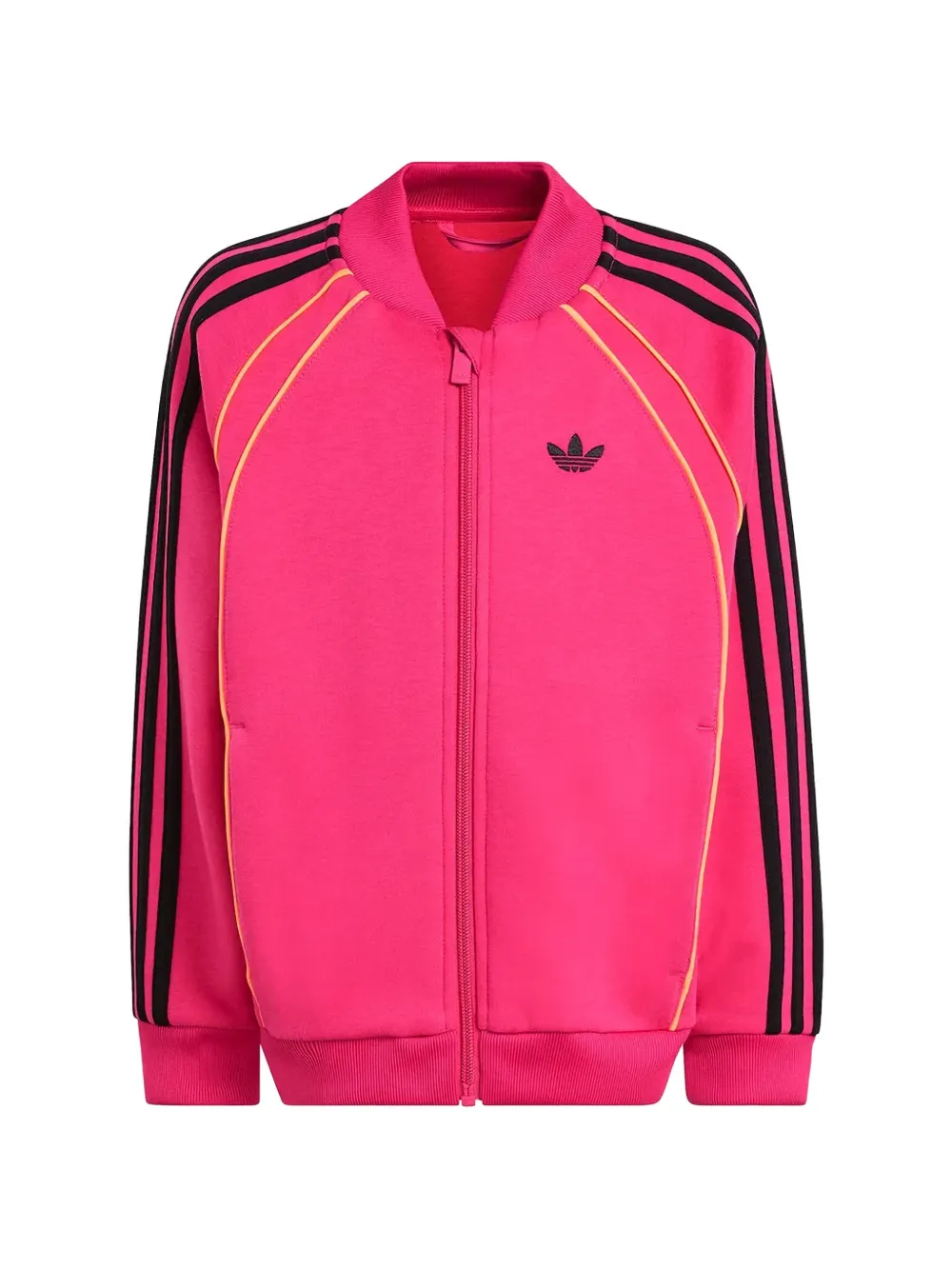 adidas Kids Spacer logo-embroidered striped tracksuit Roze