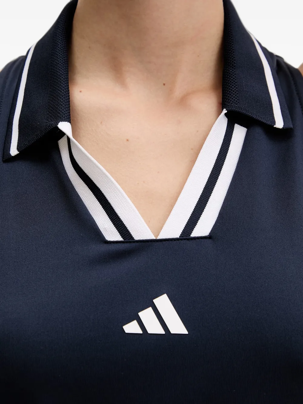 adidas Climacool racerback pleated tennis dress Blauw