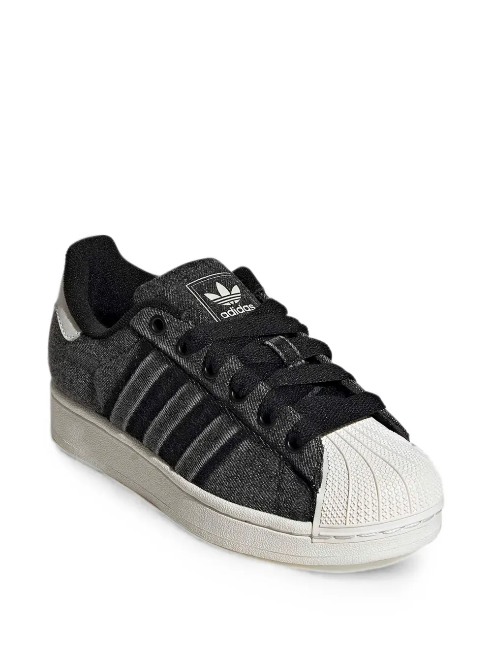 Adidas Kids Superstar denim sneakers Zwart