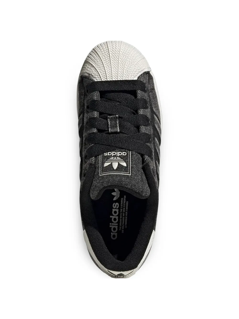 adidas Kids Superstar denim sneakers Zwart