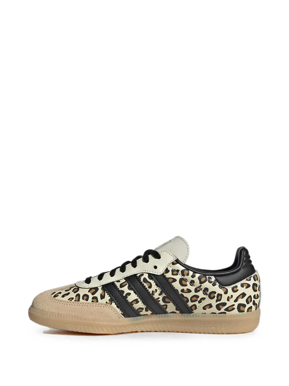 adidas Kids Samba OG leopard-print sneakers Beige