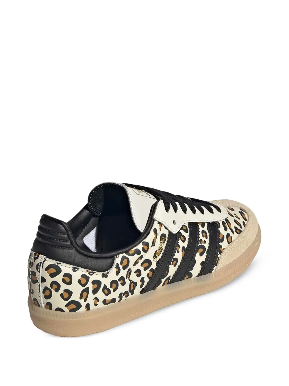 adidas Kids Samba OG leopard-print sneakers Beige