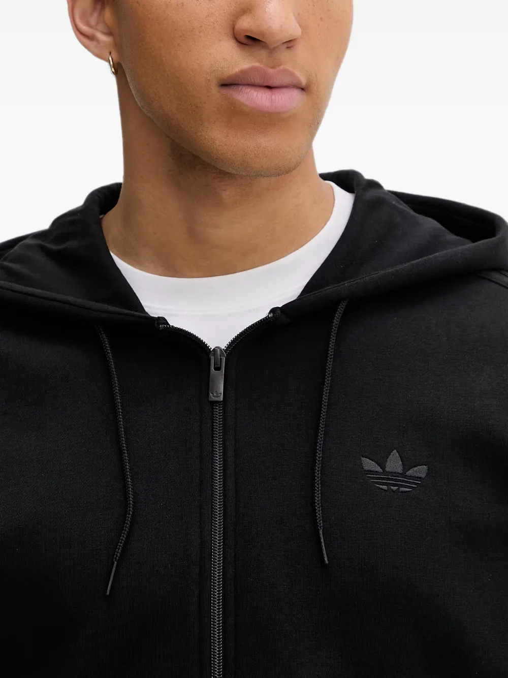 adidas Adicolor oversize zip-up hoodie Zwart