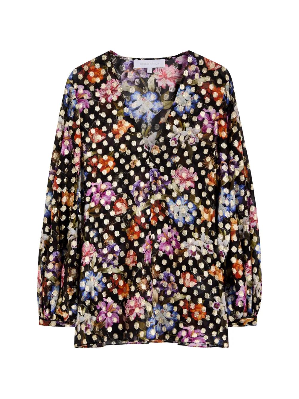 Borgo De Nor Stellan floral-print blouse - Nero