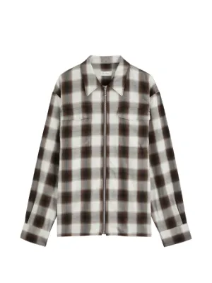 KAMIYA Hooded Checked Shirt | Black | FARFETCH GE