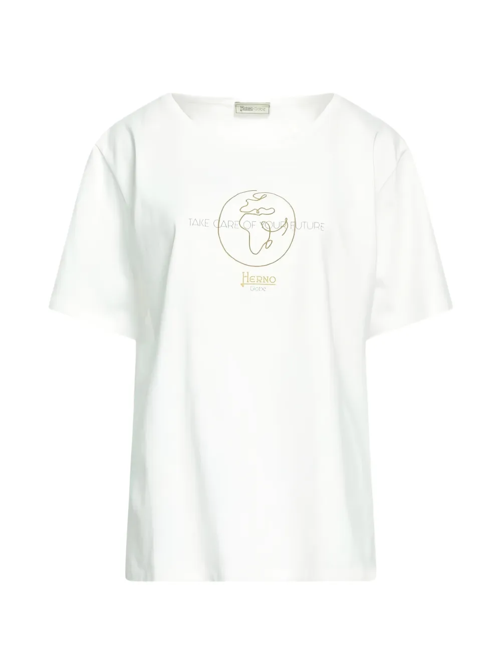 Herno Graphic-print Cotton T-shirt In White