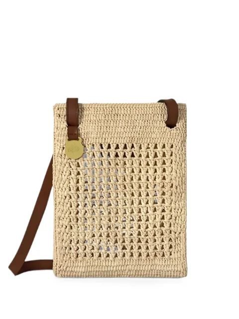 Mulberry crochet raffia crossbody bag
