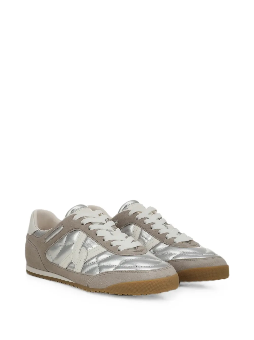 Veronica Beard Natalia quilted panel sneakers Zilver