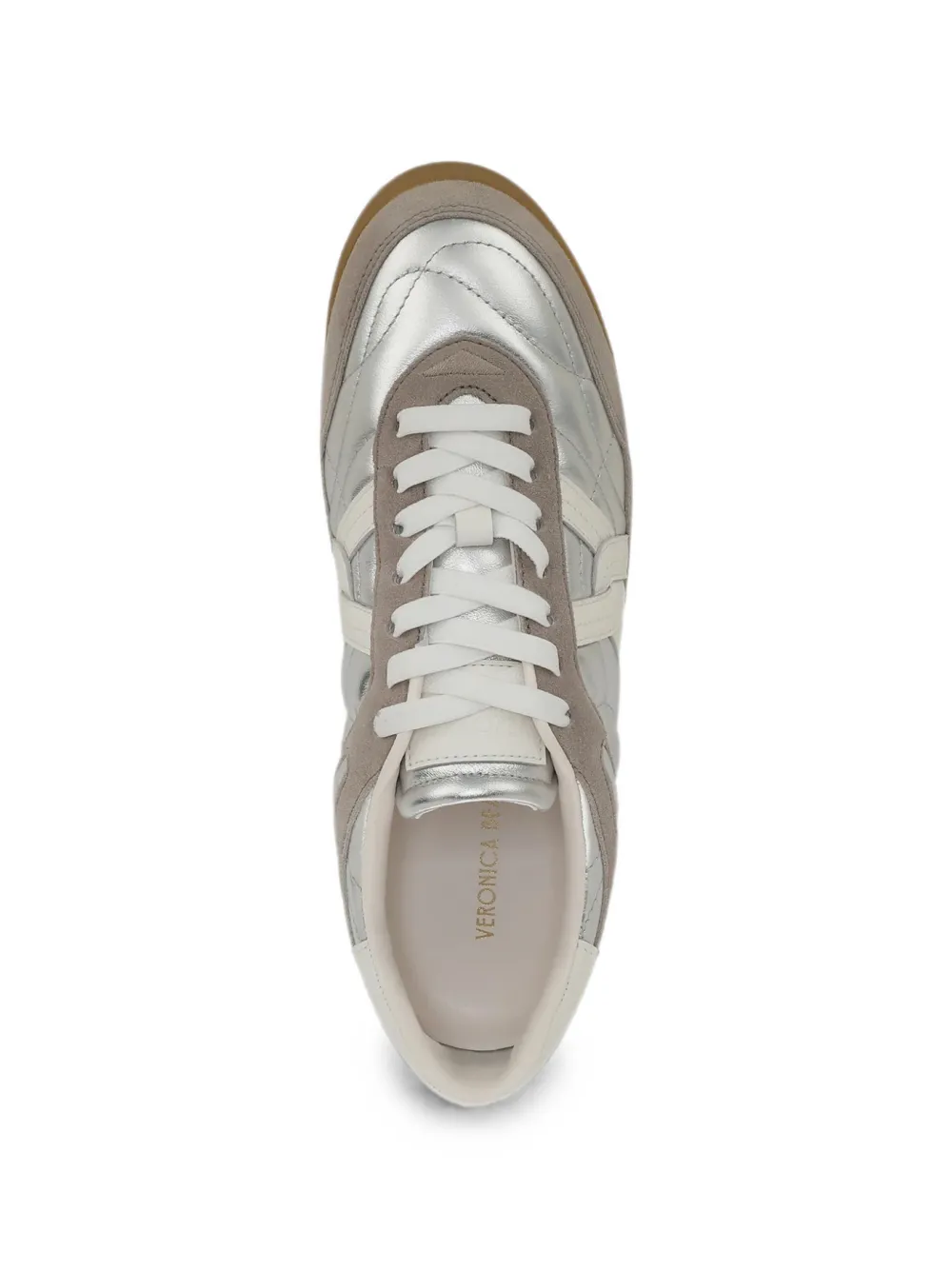 Veronica Beard Natalia quilted panel sneakers Zilver