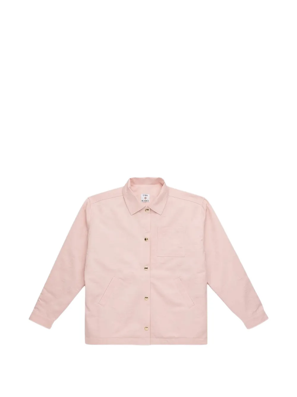 CASABLANCA KIDS logo-jacquard denim jacket - Rosa