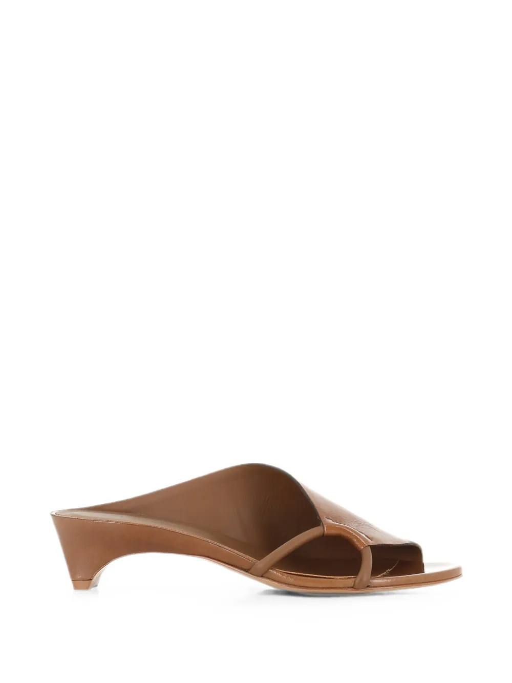 Del Carlo Ava asymmetric-strap leather sandals Bruin