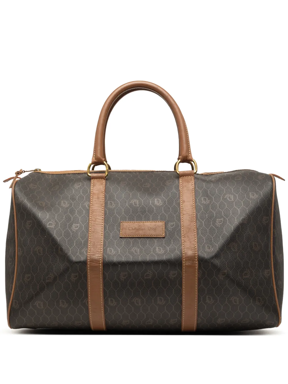 Christian Dior Pre-Owned Borsa da viaggio in tela cerata a nido d'ape XX secolo - Nero