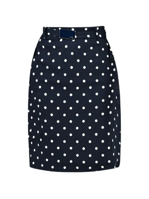 Rowen Rose polka-dot belted skirt