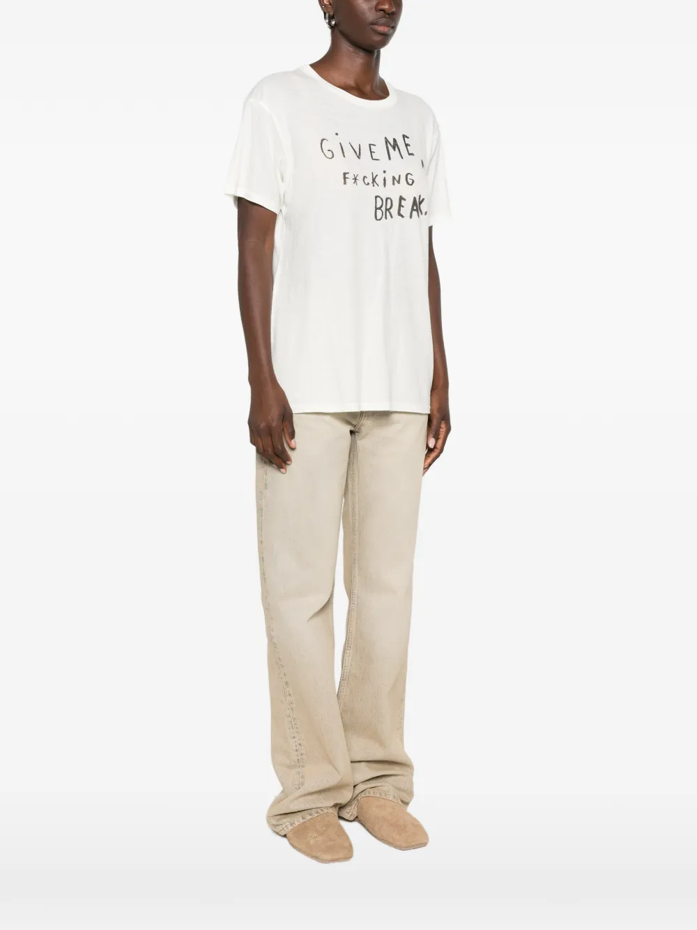R13 Give Me A Break Boy T-shirt Beige