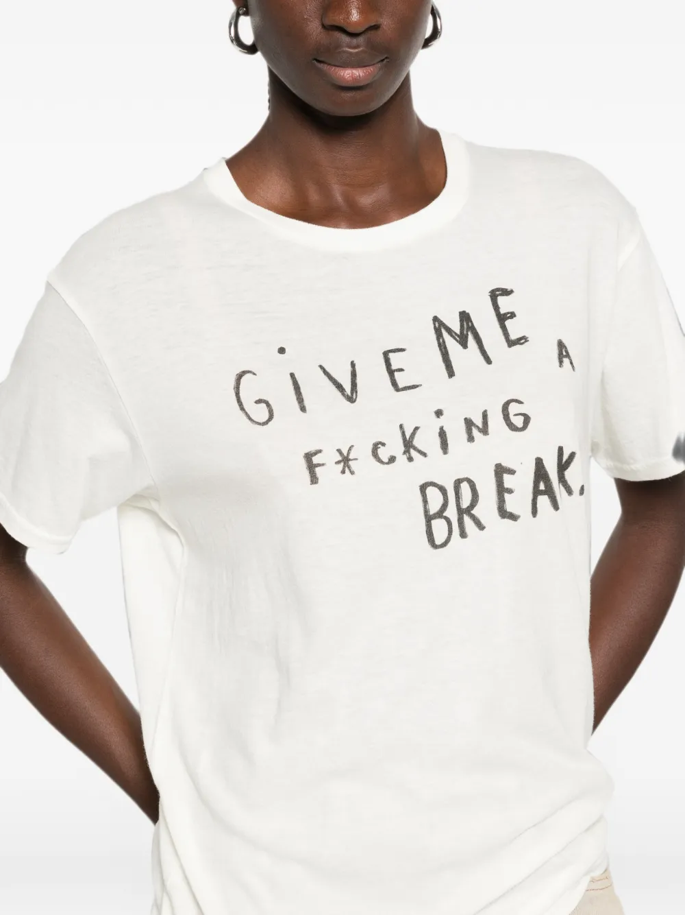 R13 Give Me A Break Boy T-shirt Beige