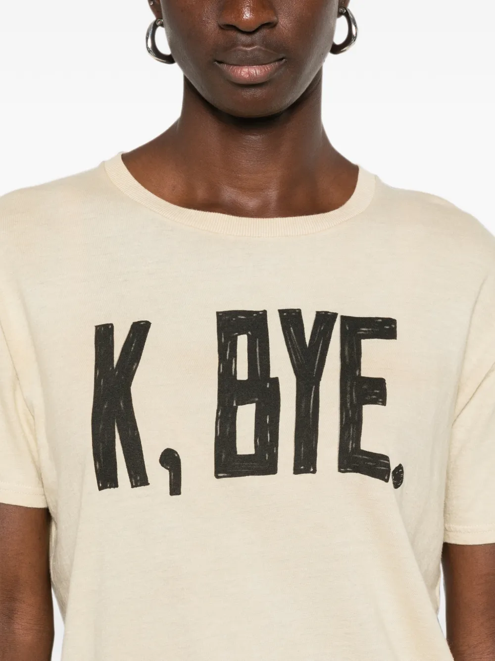 R13 K Bye Boy T-shirt Beige