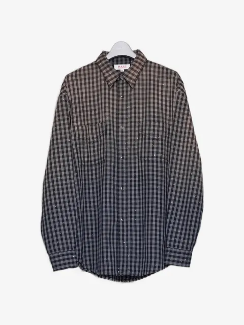 MASU chemise à carreaux vichy ornée de sequins