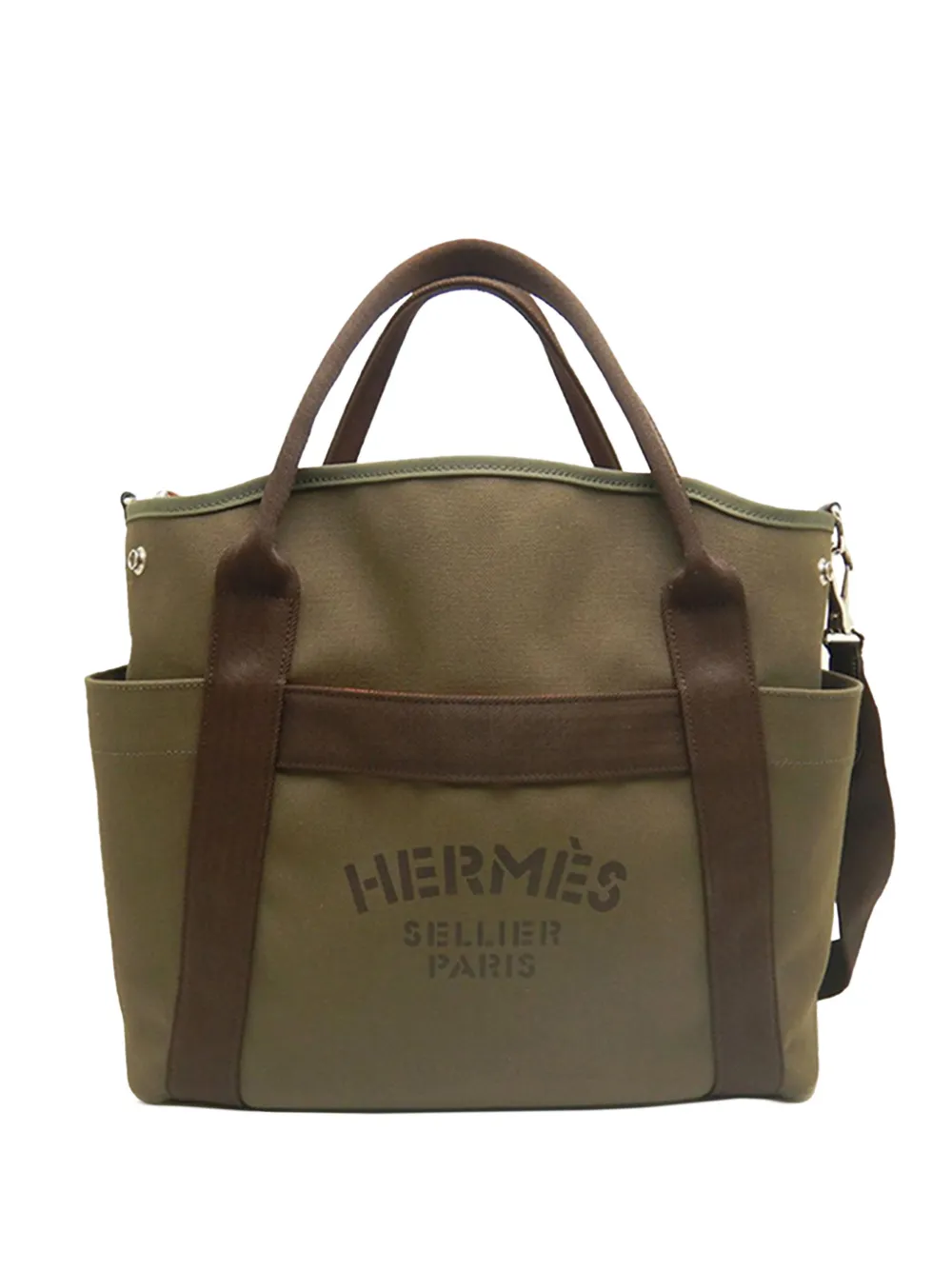 Hermès Pre-Owned Borsa a tracolla Sac de Pansage in tela Toile 2017 - Marrone