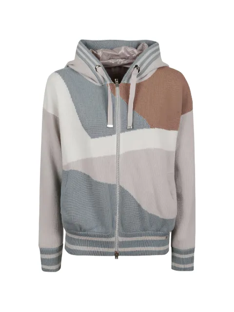 Herno Jaqueta color block com capuz