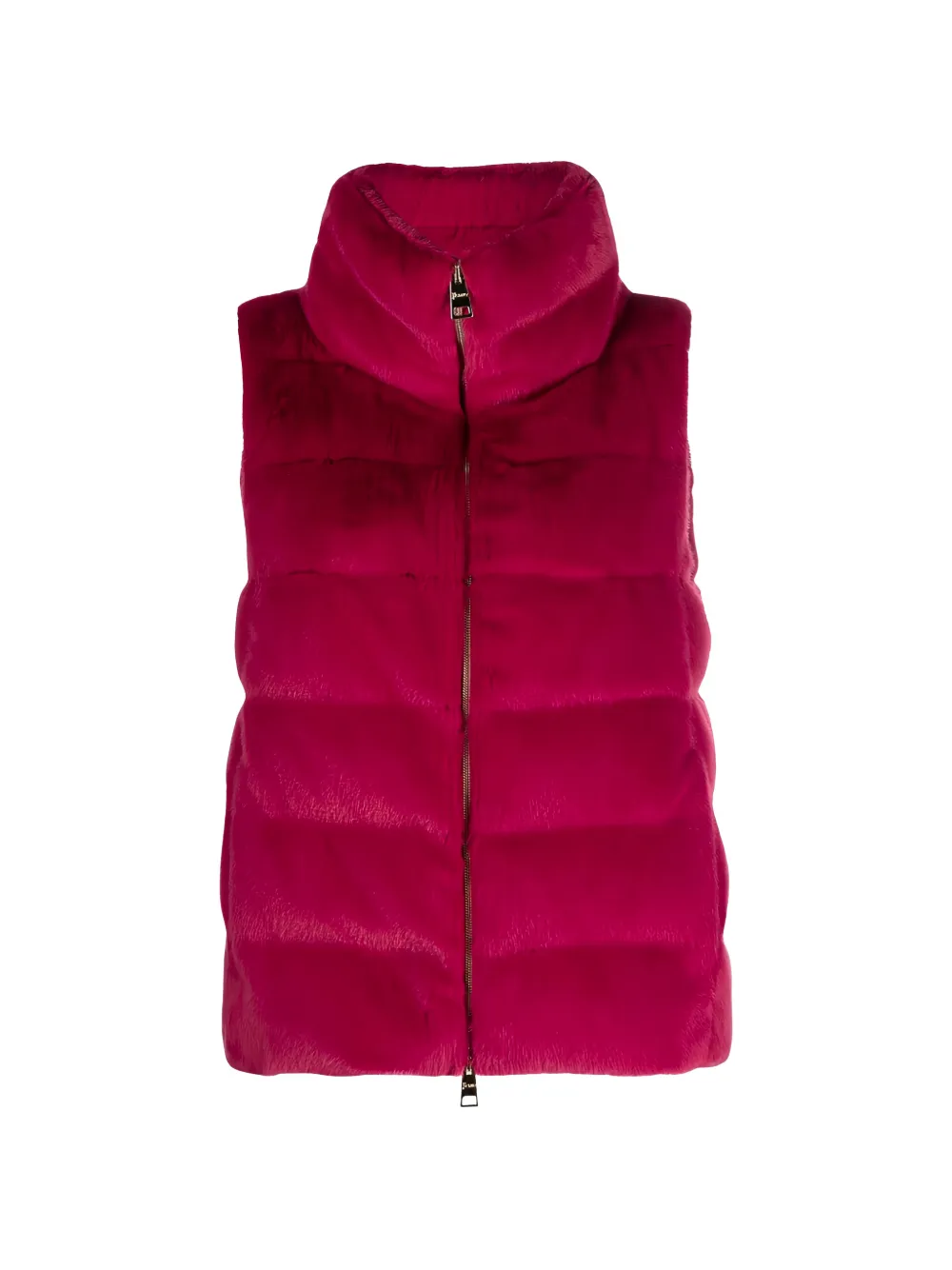 Herno Faux-fur Padded Gilet In Pink