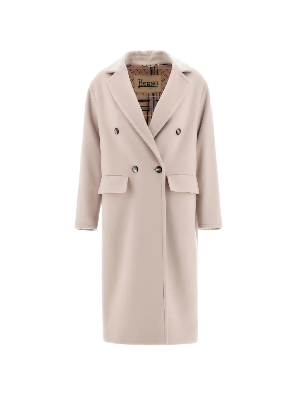 Herno double-breasted wool coat - Toni neutri