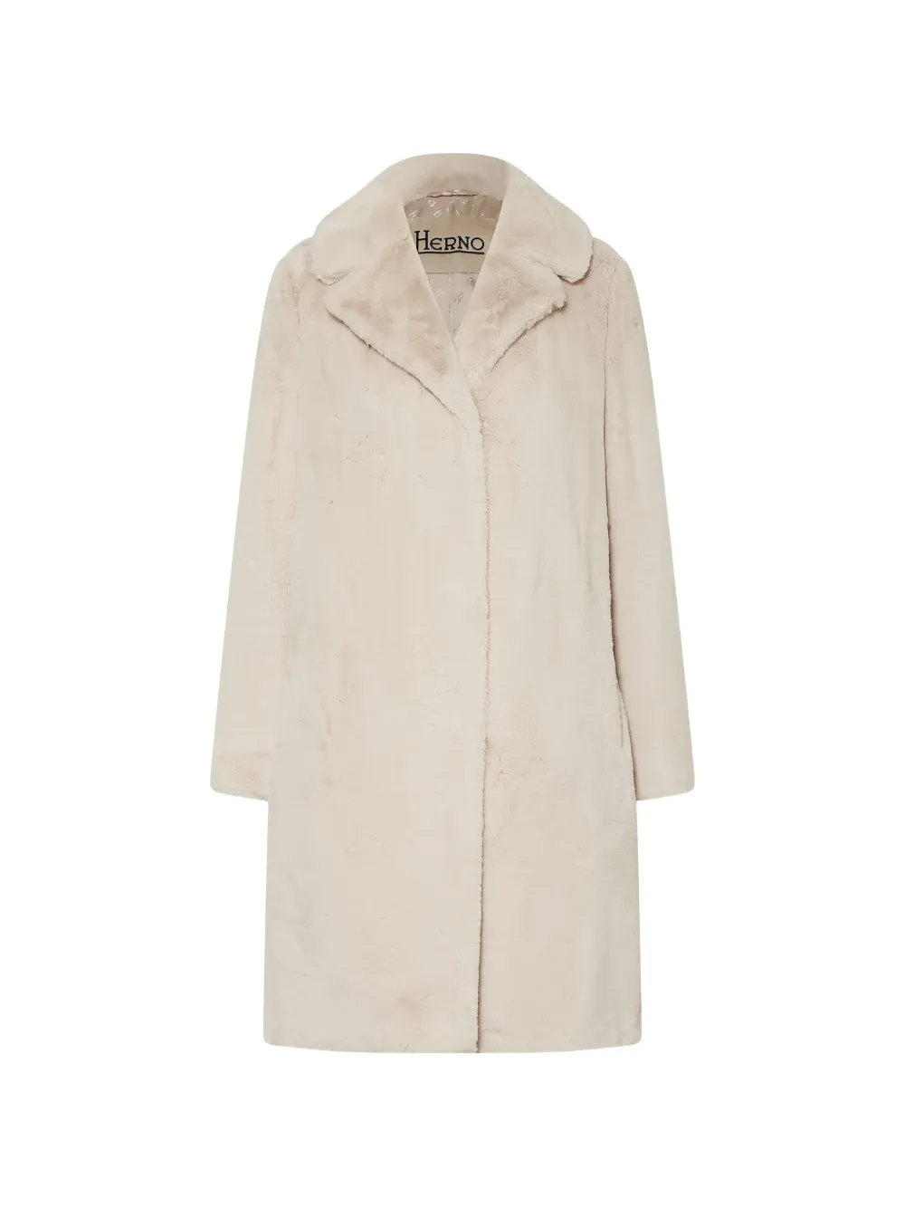 Herno concealed-fastening faux-fur coat - Toni neutri