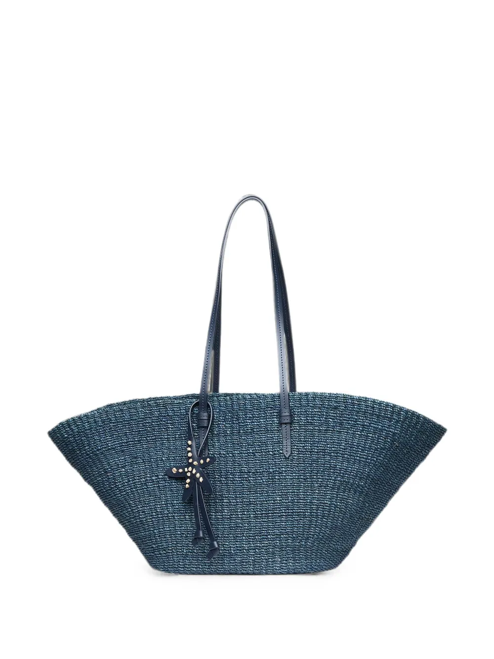Poolside East West Charm Tote Bag In Blue