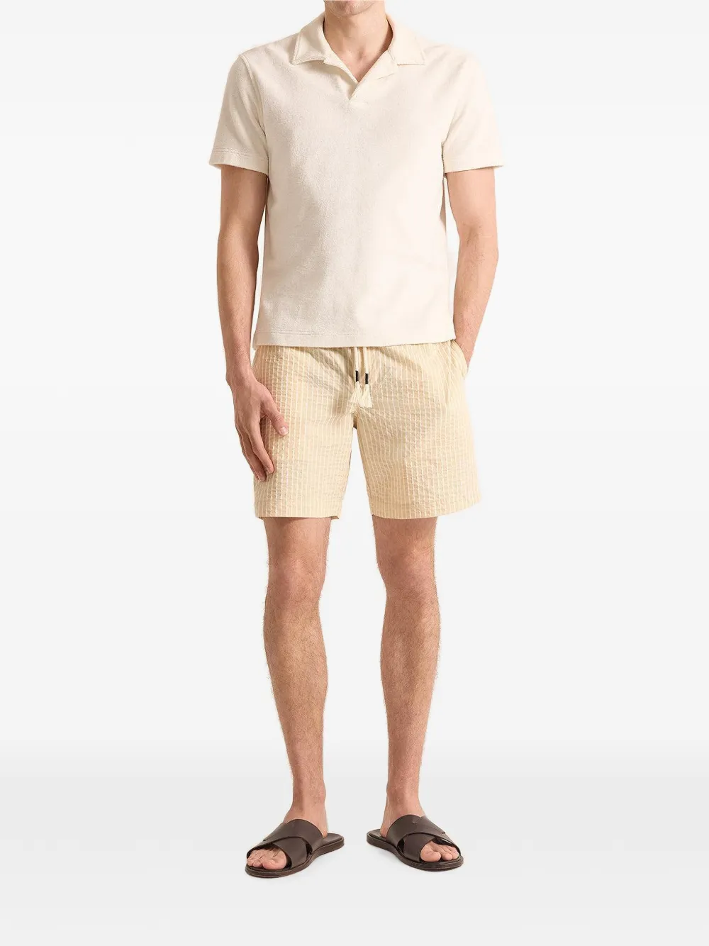 Orlebar Brown Sonoran gestreepte broek Beige