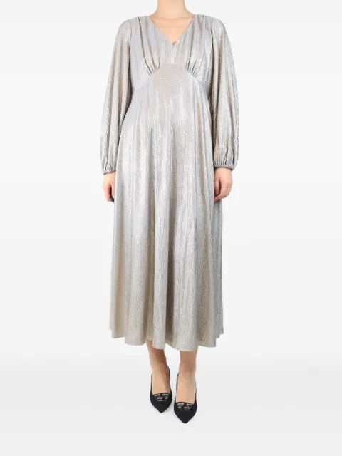 WYSE crinkle metallic dress