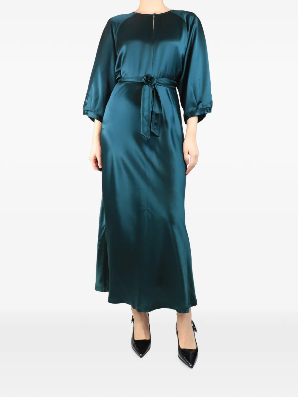 WYSE Sammy Maxikleid aus Satin - Grün
