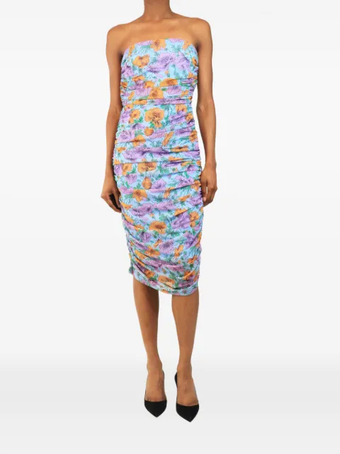 Veronica Beard strapless ruched midi dress