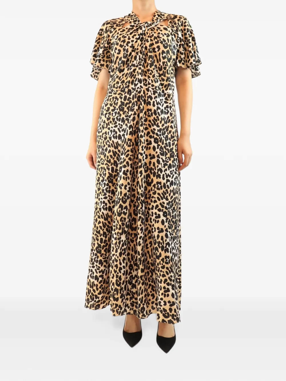 Temperley London robe longue à imprimé léopard - Tons neutres Temperley London robe longue à imprimé léopard - Tons neutres