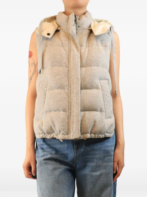 Brunello Cucinelli Vintage chaleco capitonado con diseño reversible