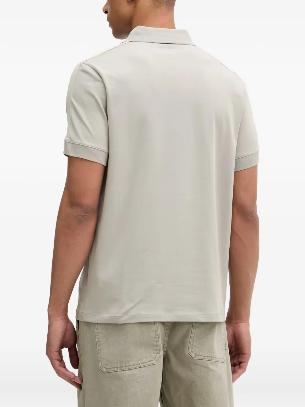 Karl Lagerfeld Poloshirt met logoband Grijs
