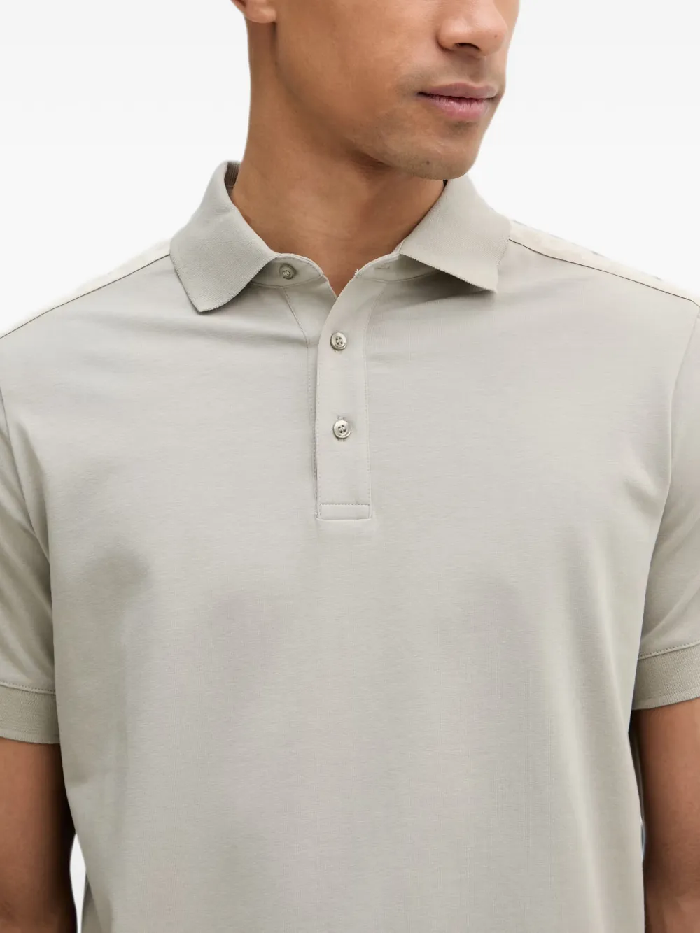 Karl Lagerfeld Poloshirt met logoband Grijs