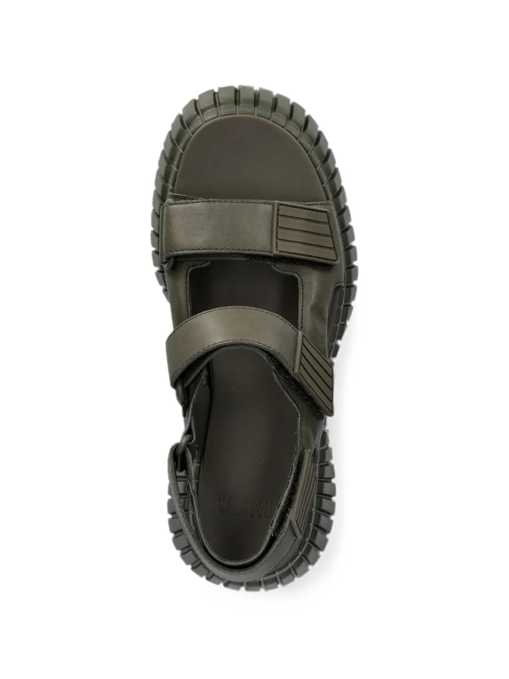 Camper BCN sandalen met klittenband en plateauzool Groen