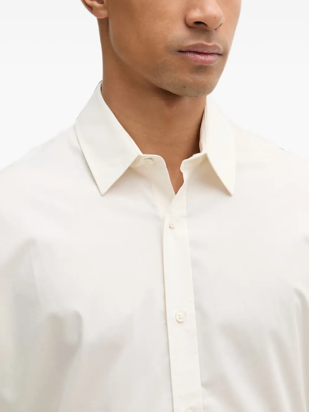 Karl Lagerfeld Katoenen overhemd met logo-print en knopen Beige