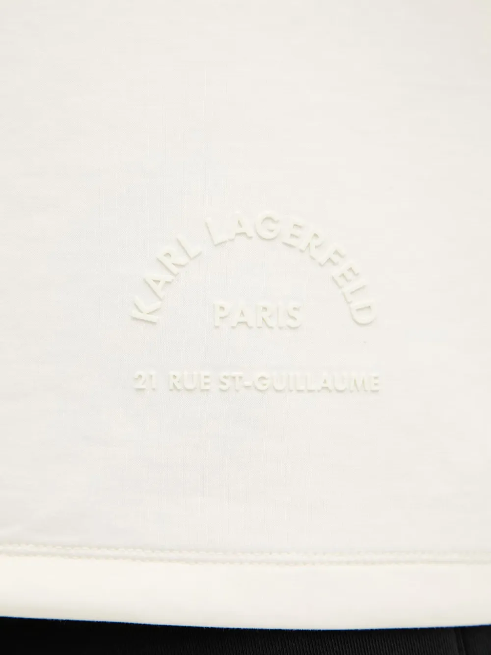 Karl Lagerfeld T-shirt met logo-reliëf Wit